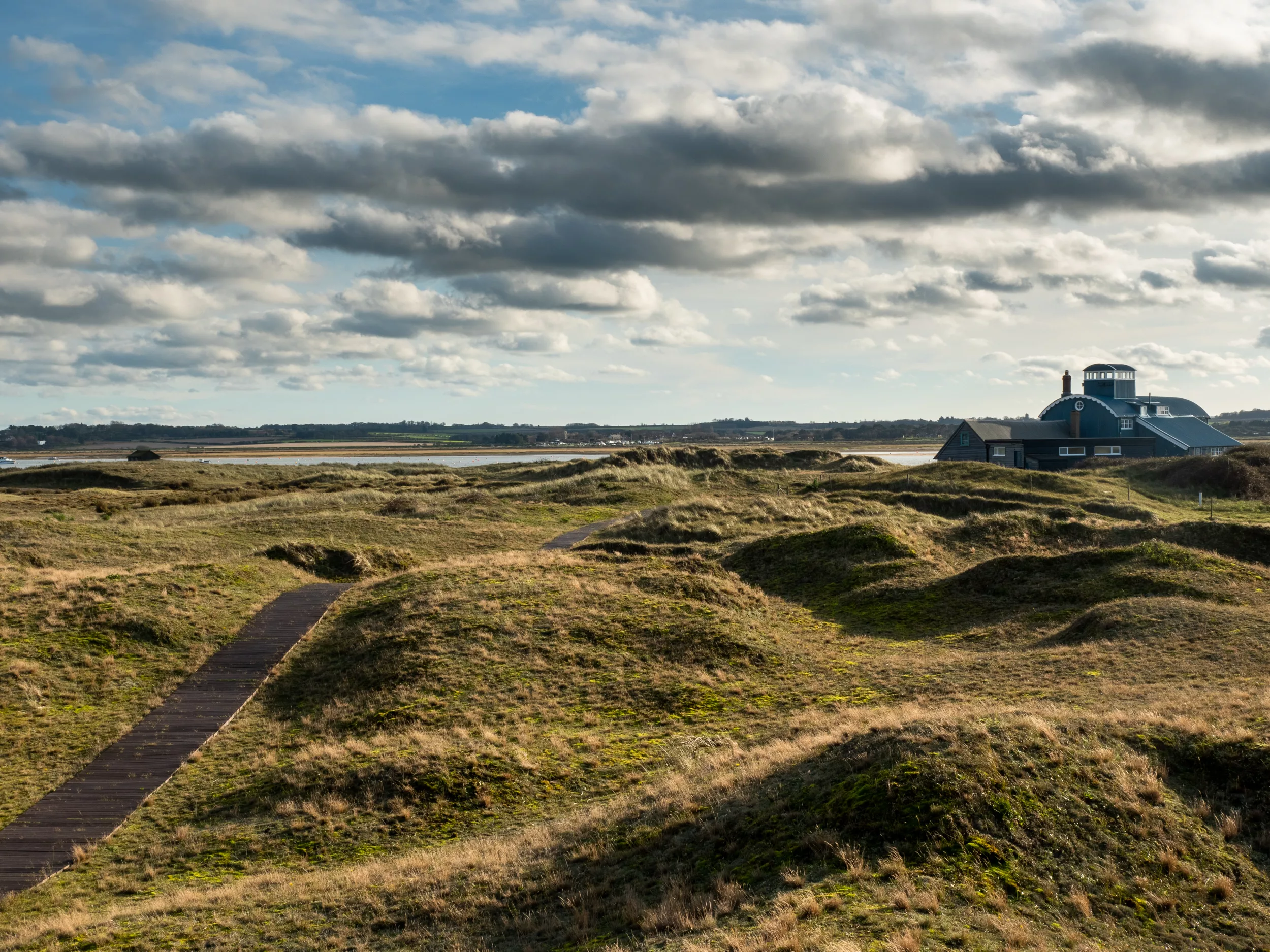 The lifeboat house from the dunes at Blakeney