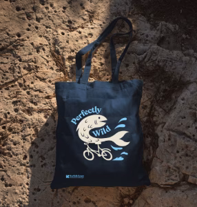 Organic cotton bag featuring the Perfectly Wild design