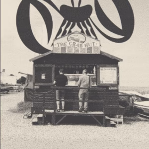 Poster featuring the Brancaster Crab Hut design inspired by the Norfolk Coast