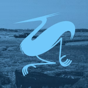 Poster featuring the Egret at Blakeney Harbour design inspired by the Norfolk Coast