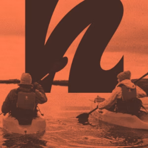 Poster featuring the Kayaking at Burnham Overy design inspired by the Norfolk Coast