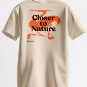 Organic cotton T-shirt featuring the Closer to Nature design