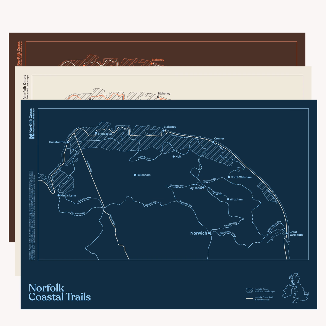 Norfolk Coast trails map